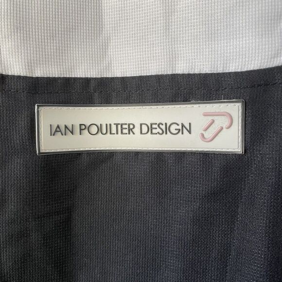 IAN POULTER DESIGN Jacket 1/4 Zip Golf Lined Pullover Black & White Men’s XL - Picture 7 of 10